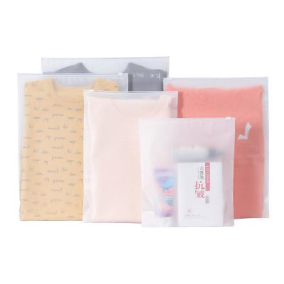 Frosted Zipper Clothing Bags
